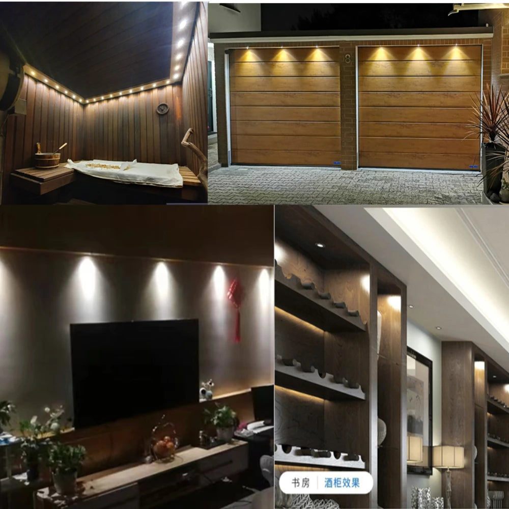 Spot LED argenté moderne 12V 30x25x23mm IP65 6000k 3000k 47cm câble