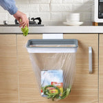 sac poubelle suspendu blanc gris clips utilisation multiple moderne pratique cuisine organisateur