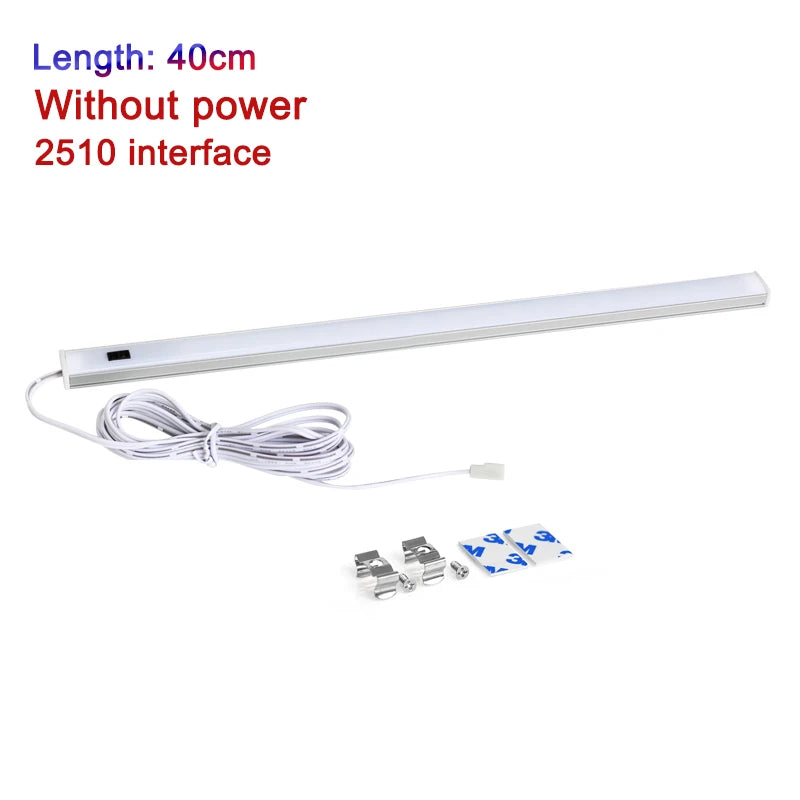 lampe led moderne 30cm 40cm 50cm blanc minimaliste adhésif clip adaptateur secteur