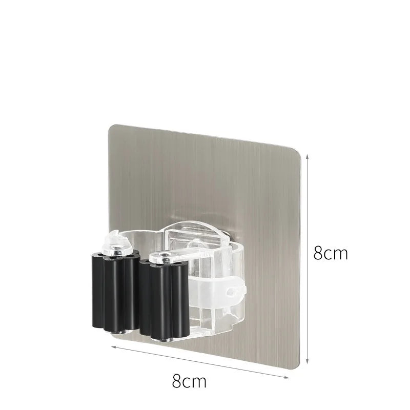 porte balai mural adhésif blanc gris vert moderne transparent pratique