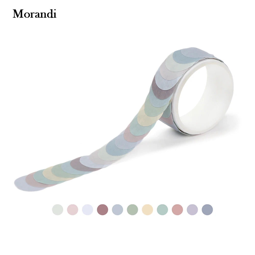 ruban adhésif décoratif multicolore fruits points circulaires stickers scrapbooking washi tape stationnera photo artisanat