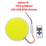 Panneau led jaune mat moderne adhésif 50w 12v blanc chaud froid 2000lm