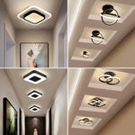 plafonnier moderne led acrylique blanc noir geometrique salle manger chambre cuisine entree