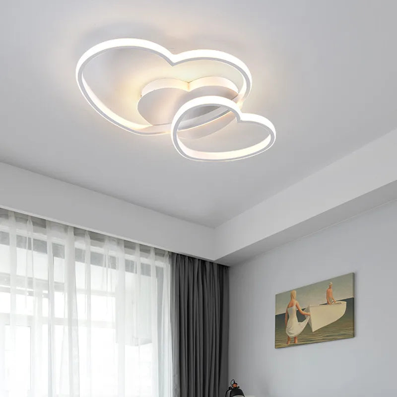Lampe plafond coeur romantique chambre princesse