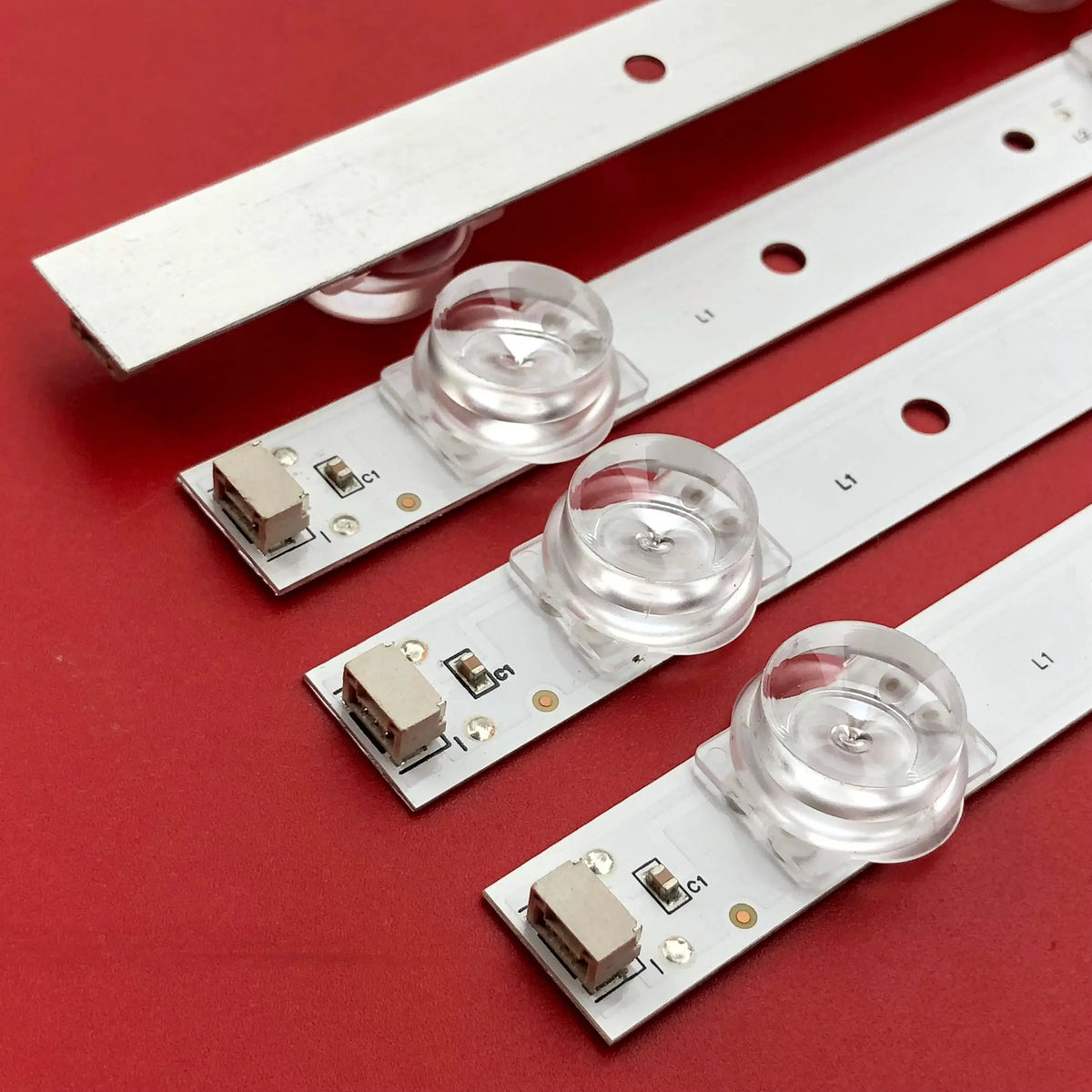 bande led blanc transparent moderne 615mm clips connecteurs éclairage industriel led backlight