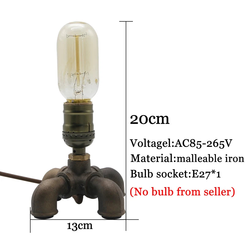 lampe table industrielle vintage bronze doré finition laiton douille E27