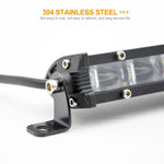 barre lumineuse led noire moderne 13 20 25 32 inches clips ip68 combo beam