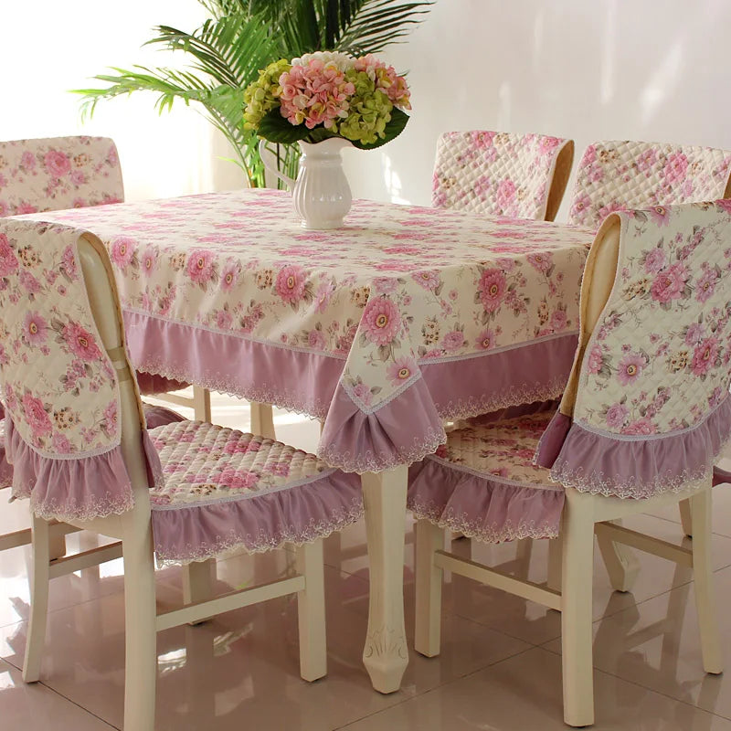 nappe table fleur rose blanche motif floral dentelle beige extérieur mariage fête romantique