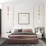 lampe murale moderne or sphère verre diffuseuse cuisine salle manger minimaliste led 220v 110v
