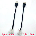 câble usb led 8mm 10mm 30pièces connecteur adhésif noir plat moderne