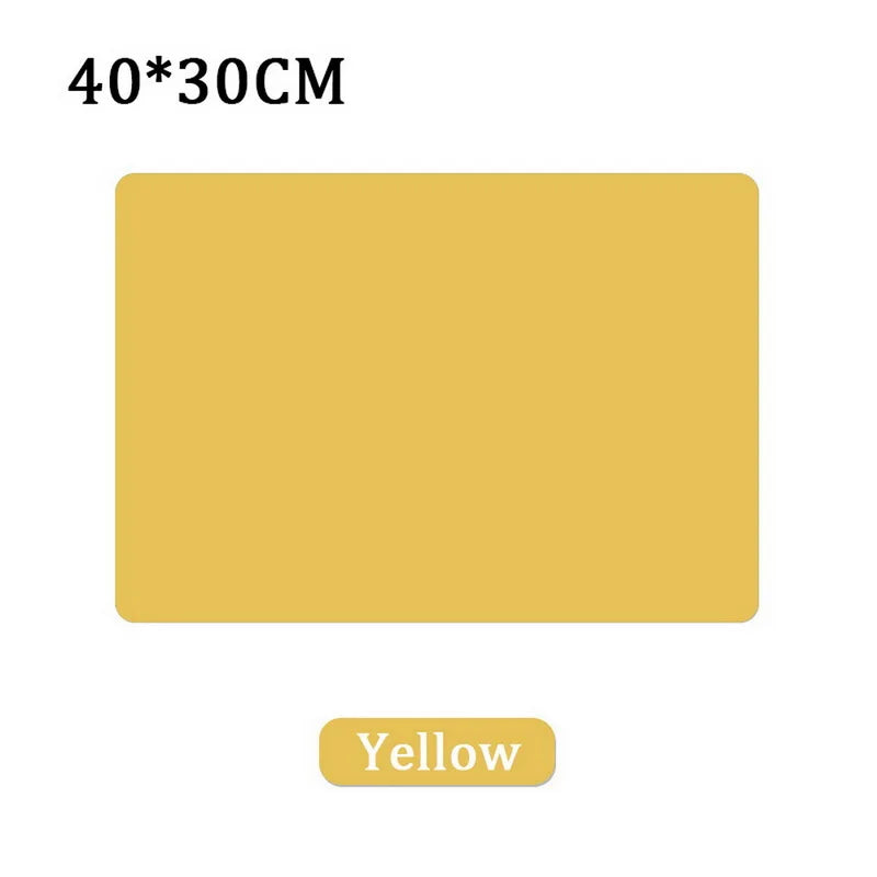 tapis table silicone opaque moderne 60x40cm 40x30cm vert jaune gris bleu