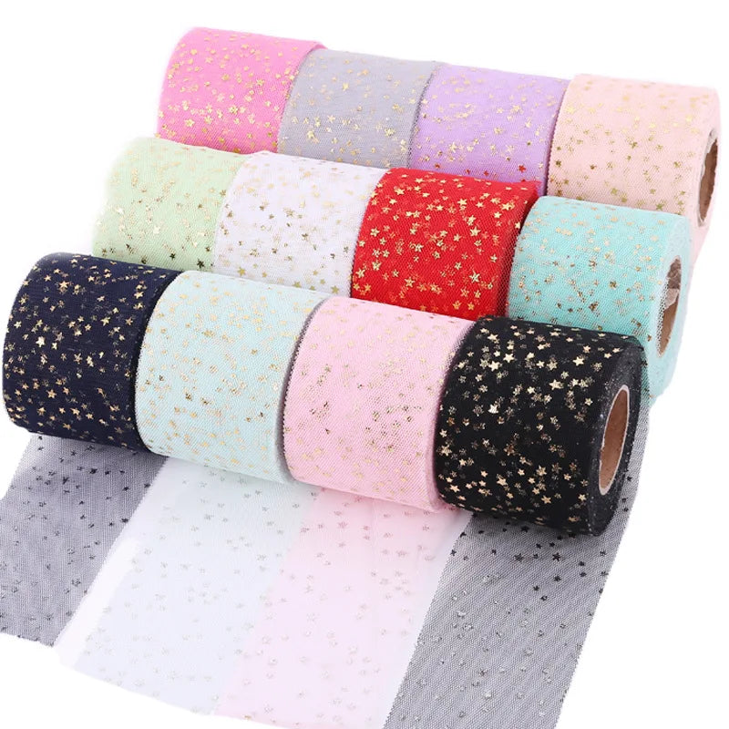 rubans tulle étoiles dorées enfants délicats festifs accessoires cheveux mariage mode vêtements