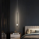 suspension lumineuse moderne or noir cristal led minimaliste contemporain translucent