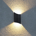 applique murale moderne led noir mat extérieure ip65 hydrofuge 6w 220v