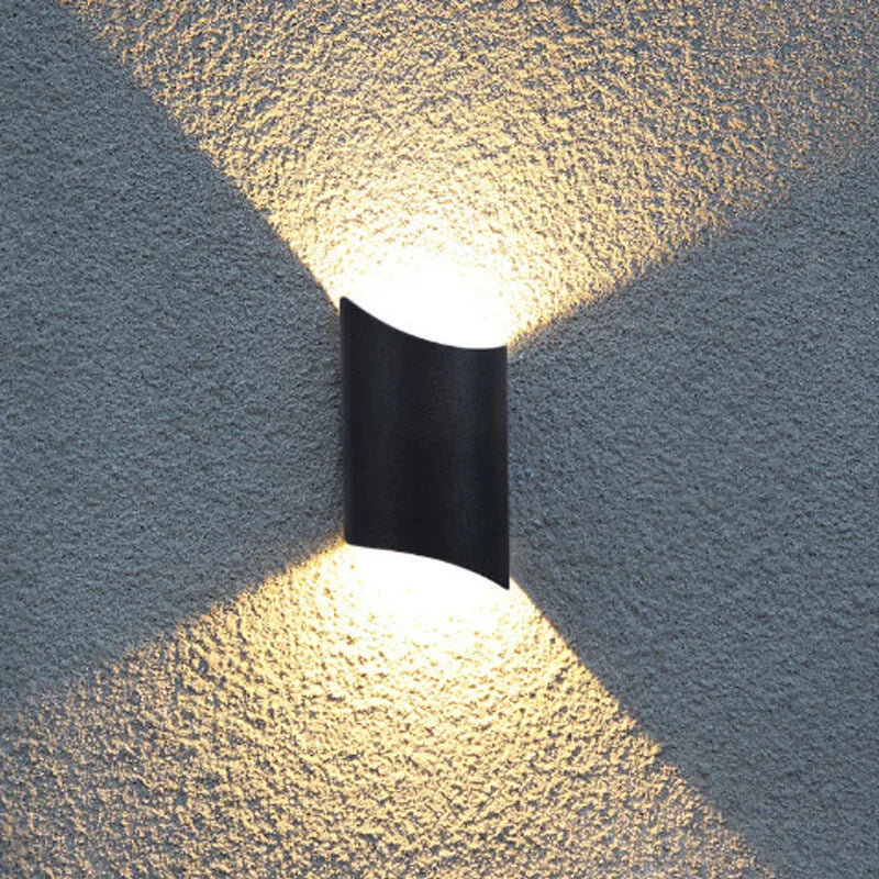 applique murale moderne led noir mat extérieure ip65 hydrofuge 6w 220v