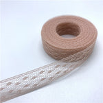 ruban dentelle brodée polyester organza largeur 15mm yards couleurs multiples motifs carrés légèrement transparent