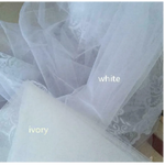 voile mariée blanc dentelle motifs floraux bord appliqué clips métalliques classique élégant translucide occasion
