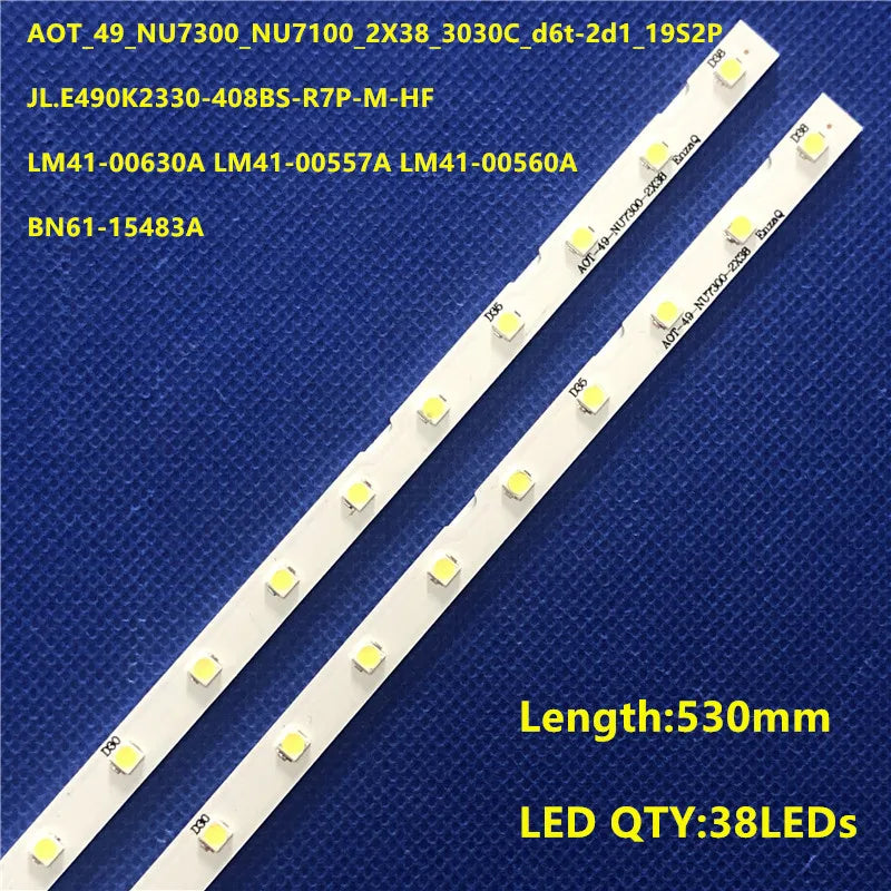 ruban led blanc moderne 38 leds 530mm longueur 3w abs industrielle