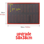 tapis cuisson silicone antiadhésif rouge noir texture tissu moderne cake baking