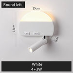 lampe murale moderne LED noir blanc interrupteurs éclairage quotidien chambre cuisine salle manger entrée
