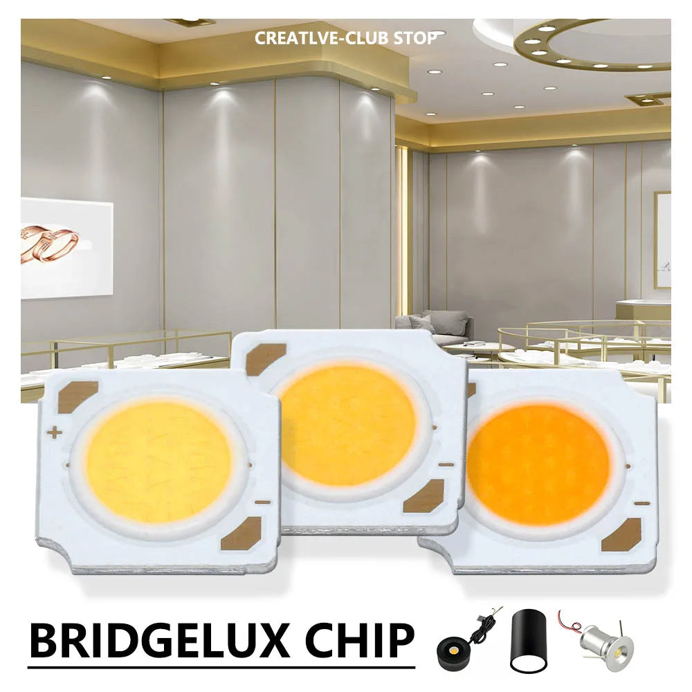 ampoule led blanc froide neutre chaude 6000k 4000k 3000k bridgelux 1835 chip modernes 13x13mm
