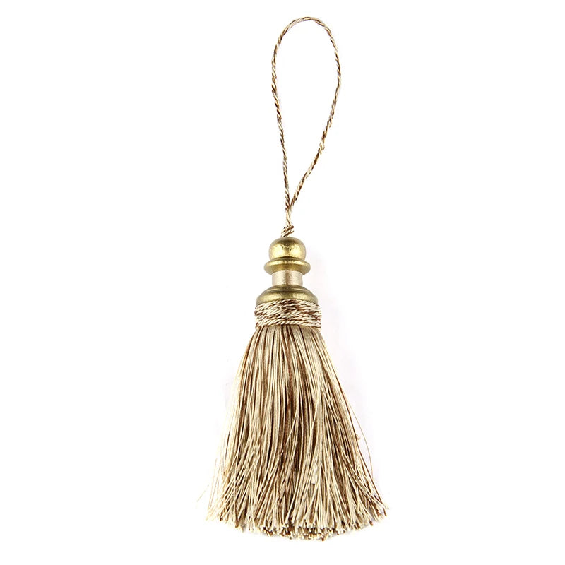 pompon doré noir classique décoration maison rideau vêtement textile accessoire artisanal soie polyester 21cm