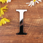 lettre acrylique miroir argentée autocollante décoration murale alphabet moderne fête mariage maison diy