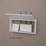 boîte rangement routeur modem optique cable électrique moderne adhésif blanc fleuri