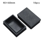 cache pieds noir adhésifs pratique rectangle haute qualité plastique 100x50mm 80x40mm 60x30mm 38x25mm 30x20mm