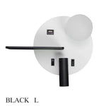 lampe murale moderne étagère usb blanc noir rose adjustable chambre salon