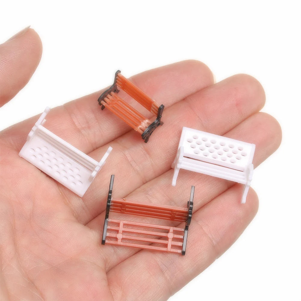petit banc miniature résine décoratif jardin féerique maison poupée micro paysage