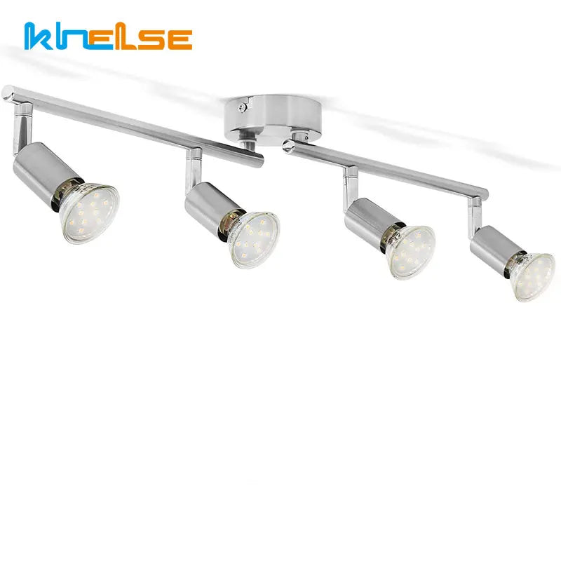 Spot LED moderne argenté rotatif fixé murally têtes GU10 LED