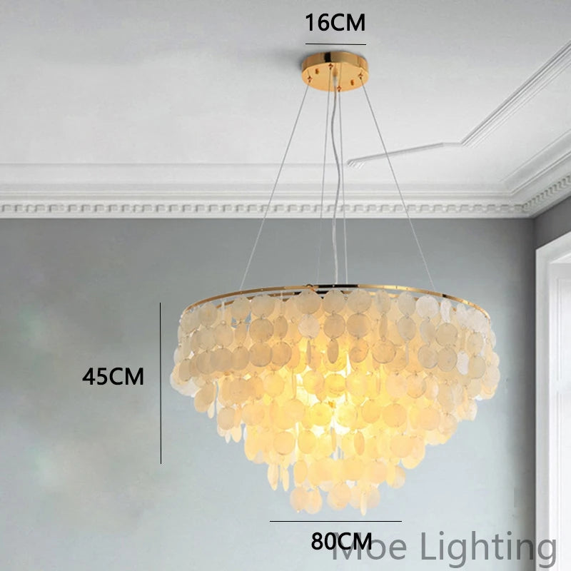 Suspension lumineuse moderne élégante blanc doré translucide clips câbles pendentif chambre