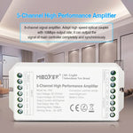 amplificateur signal led controle rgb rgbw blanc moderne 5entrées 4sorties