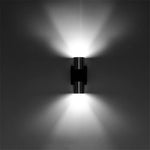 applique murale led moderne noire fixée mur vis câbles chambre coucher salon