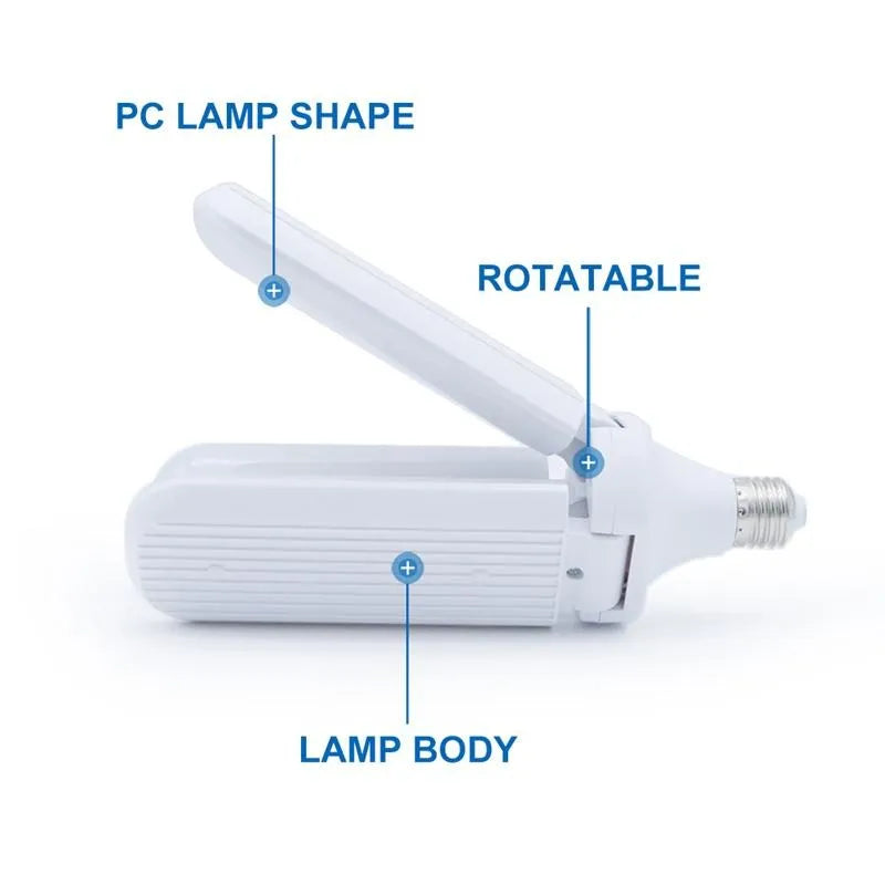 lampe led pliable e27 30w 45w 60w blanc modernes ailettes réglables atelier maison