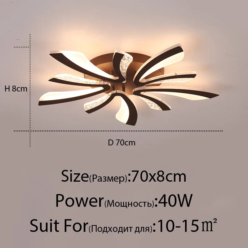 plafonnier led moderne acrylique blanc noir télécommande éclairage quotidien chambre salon moderne ultrafin