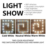 panneau lumineux led blanc moderne rangées led clips fixation 217mm 188mm 13mm 20w ac220v