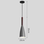 suspension lumineuse conique moderne gris blanc noir câble suspendu flux luminescent élevé minimaliste intérieur
