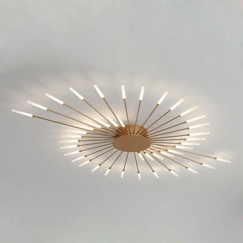 plafonnier moderne or noir lumineux acier alimentation électrique flux lumineux élevé chambre salon