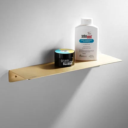 porte serviettes mural doré moderne lisse or brossé salle bains ensemble quincaillerie laiton cuivre