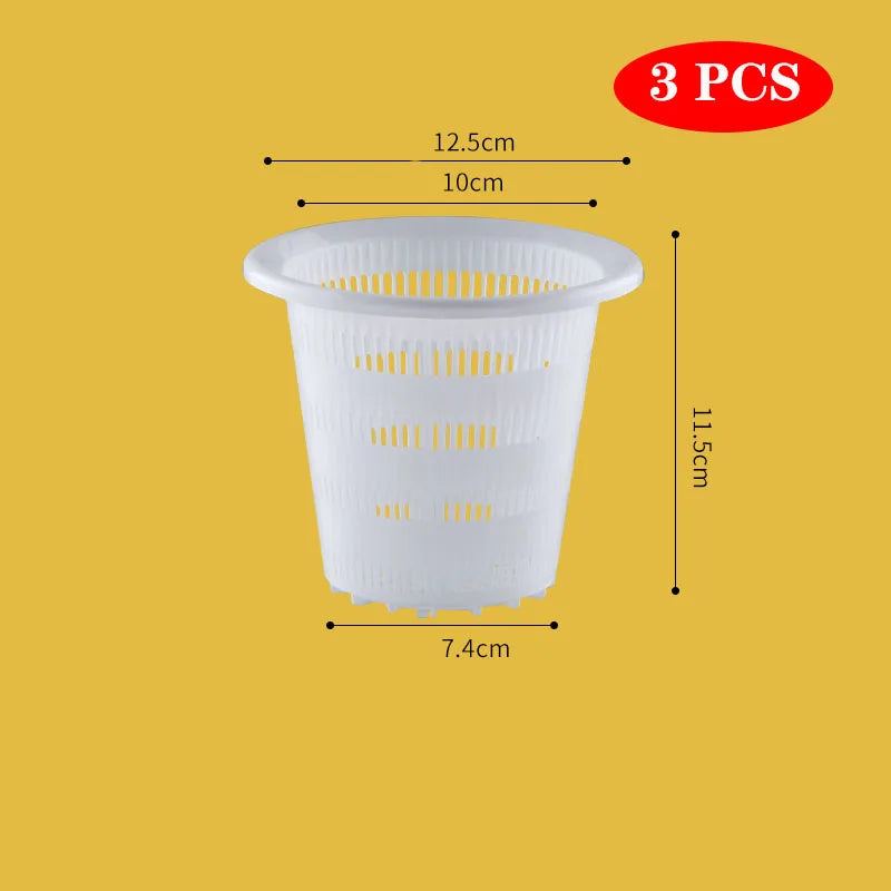 pots fleurs modernes perforés jaune vert orange blanc noir 10cm 12cm 16cm 20cm
