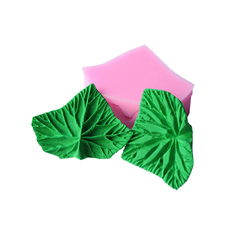 feuilles artificielles silicone vert rose veines plissées decoratives cuisson gâteau artisanal mariage