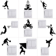 Autocollant mural sportif pour chambre de garçon - Football, Basket, Tennis, Yoga - Décoration moderne