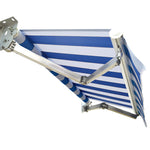 bannière d'étendage rayée moderne imperméable protection balcon jardin bleu marine rouge vert