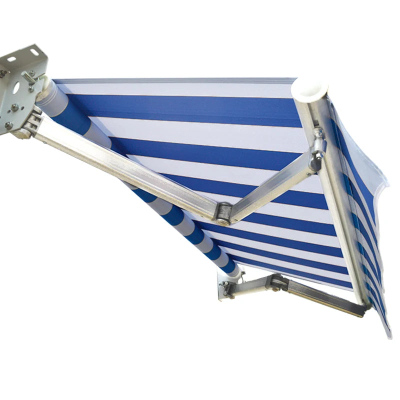 bannière d'étendage rayée moderne imperméable protection balcon jardin bleu marine rouge vert