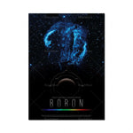 Une explosion de couleurs et de galaxies cosmiques dans une image fascinante représentant la nébuleuse de la boucle du Cygne, une formation stellaire spectaculaire dans l'univers.