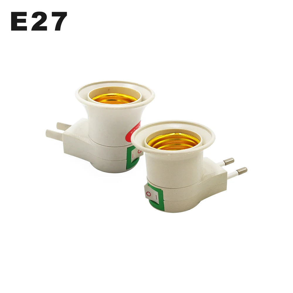 prise courant e27 blanc moderne adaptée ampoules led us eu high quality