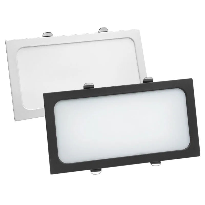 plaque led moderne noir blanc 12w 18w 24w clips métalliques opacité 10x20cm