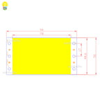 Panneau led blanc jaune orange mat moderne 94mm 78mm différents
